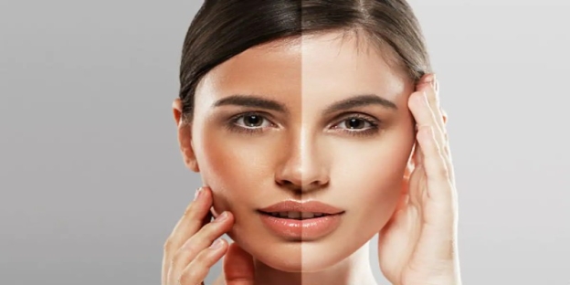 A person with half of her face AI-generated content may be incorrect.